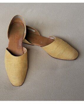 Unisa Linen D’Orsay Slipper Flats, Maize/Yellow